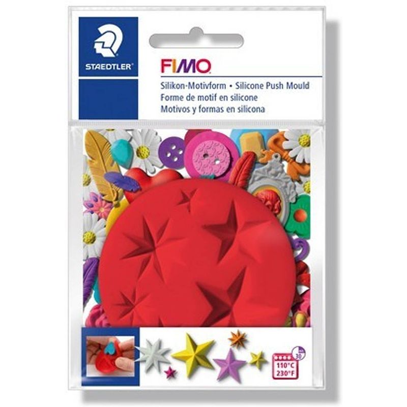 Foto van Fimo kleimal ster junior 7 cm siliconen rood