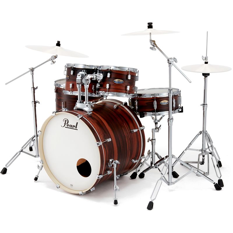 Foto van Pearl dmp925s/c828 lim. edition decade maple matte dark walnut 5-delig drumstel