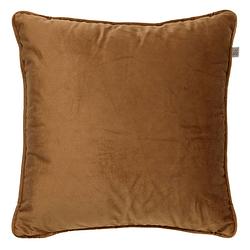 Foto van Dutch decor finn - sierkussen velvet tobacco brown 60x60 cm - bruin - bruin