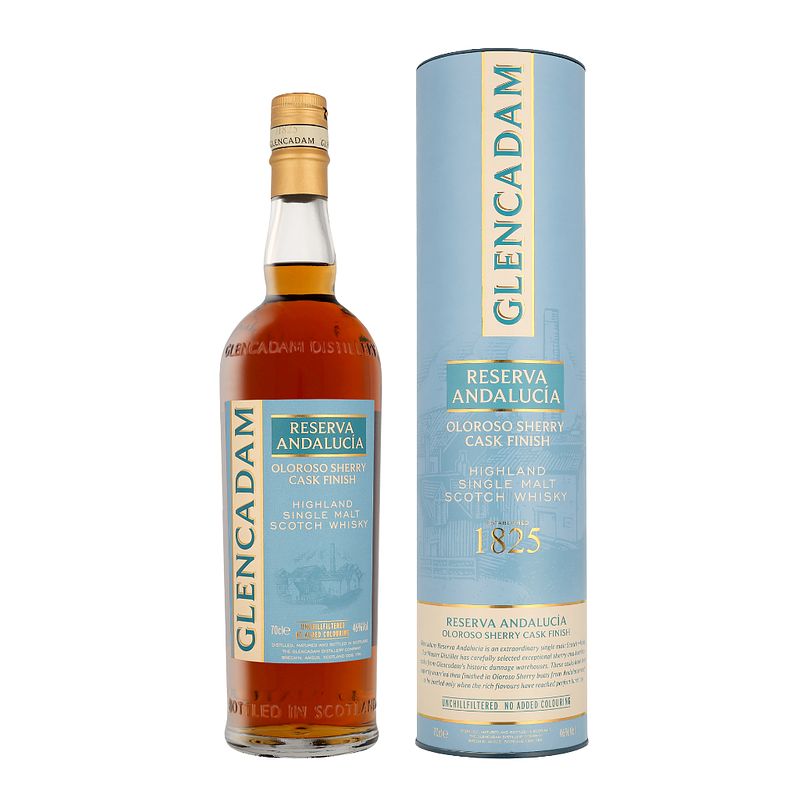 Foto van Glencadam reserva andalucia oloroso 70cl whisky + giftbox