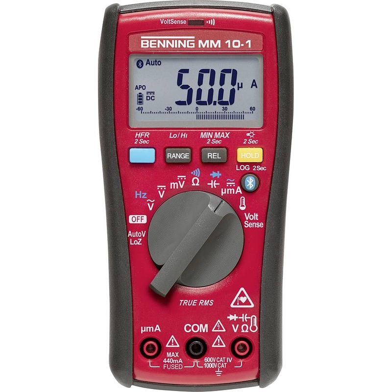 Foto van Benning 044687 multimeter digitaal datalogger cat iv 600 v weergave (counts): 6000