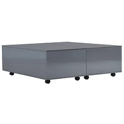 Foto van Vidaxl salontafel 100x100x35 cm hoogglans grijs