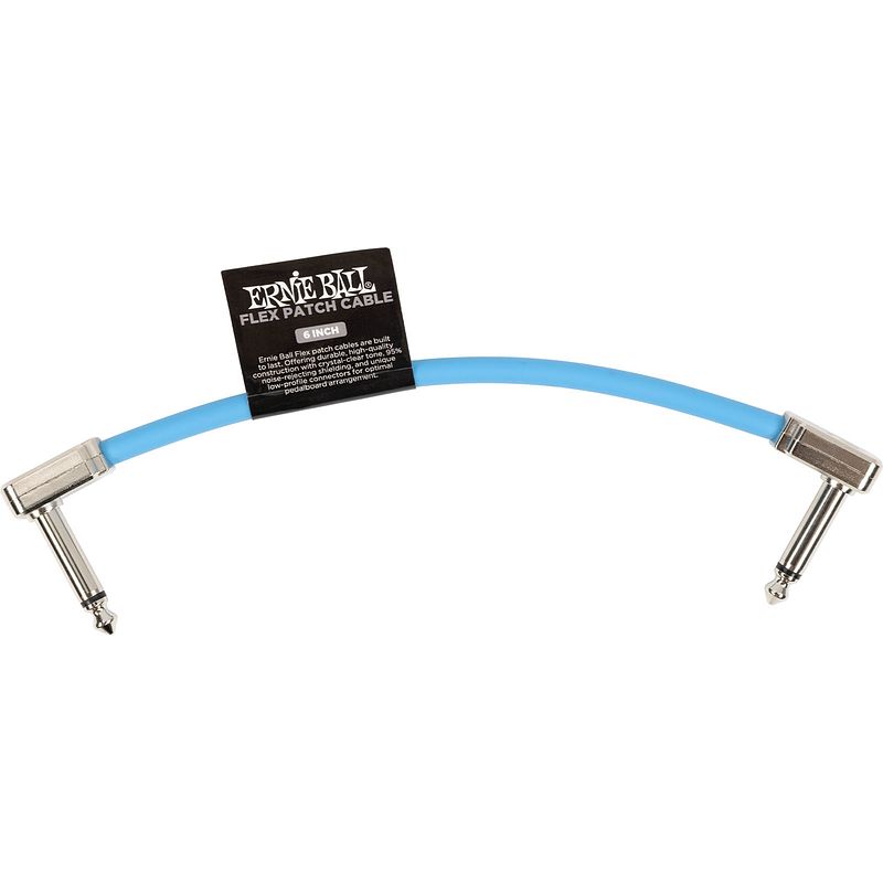 Foto van Ernie ball 6455 flex patch blue patchkabel 15 cm