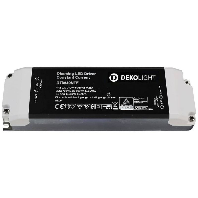 Foto van Deko light basic, dim, cc led-driver constante stroomsterkte 40 w 0.70 a 28 - 56 v/dc