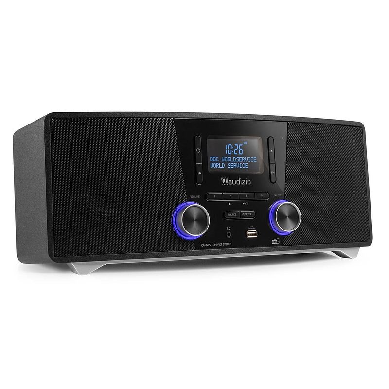 Foto van Dab radio met bluetooth - audizio cannes - stereo fm & dab radio met cd speler en mp3 speler