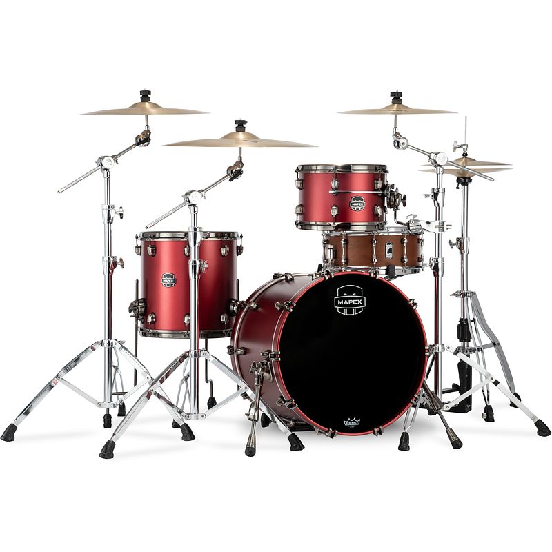 Foto van Mapex se401xhbpa saturn evolution hybrid club tuscan red 3d. shellset