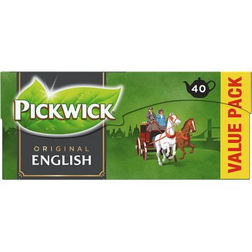 Foto van Pickwick english zwarte thee voor pot voordeelpak 40 stuks bij jumbo