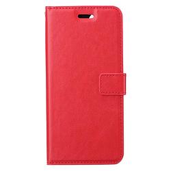 Foto van Basey oneplus nord ce 2 lite hoesje book case kunstleer cover hoes - rood