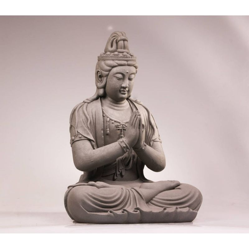 Foto van Kwan yin zit 59 cm stone-lite