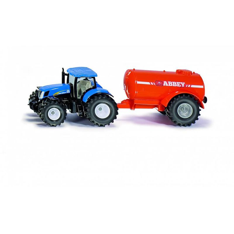 Foto van Siku new holland t7070 tractor met abbey giertank blauw/oranje (1945)