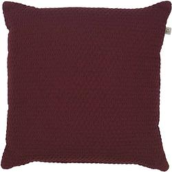 Foto van Dutch decor fixa - sierkussen bordeaux 45x45 cm - rood - rood