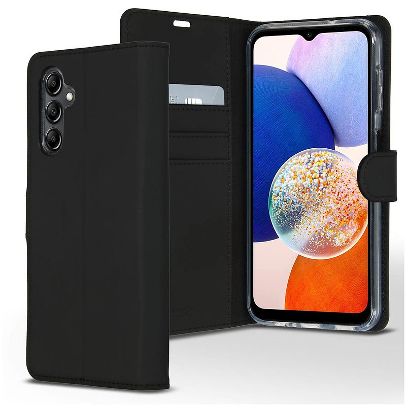 Foto van Accezz wallet softcase bookcase samsung galaxy a14 (5g/4g) telefoonhoesje zwart