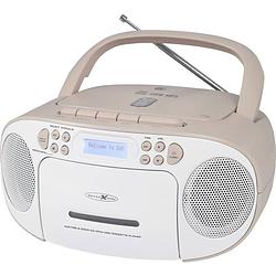 Foto van Reflexion reflexion radio/cd-speler dab+, dab, vhf (fm) aux, cd, dab+, cassette, fm, usb wit, pink