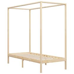 Foto van The living store hemelbedframe - massief grenenhout - 204x94x200 cm - 90x200 cm - elegant en stevig