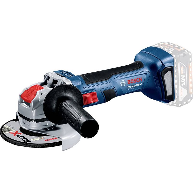 Foto van Bosch professional gwx 18v-7 06019h9101 haakse accuslijper 125 mm brushless, zonder accu 18 v