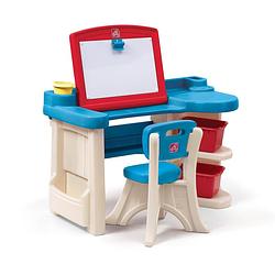 Foto van Step2 the studio bureau voor kinderen met krukje kinderbureau / creativiteitstafel van kunststof met opbergruimte &