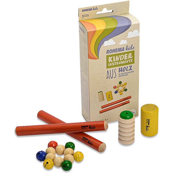 Foto van Rohema kids color percussion set 4-delige percussieset voor kinderen