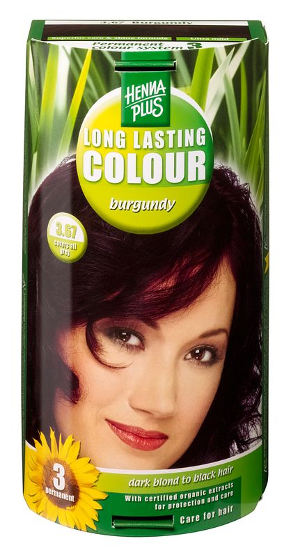 Foto van Hennaplus long lasting colour 3.67 burgundy 100ml