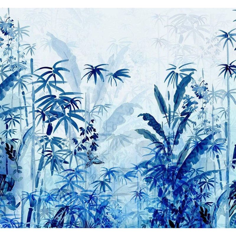 Foto van Komar blue jungle vlies fotobehang 300x280cm 3-banen