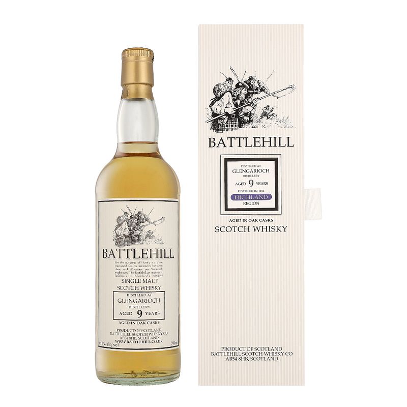 Foto van Battlehill glengarioch 9 years 70cl whisky + giftbox