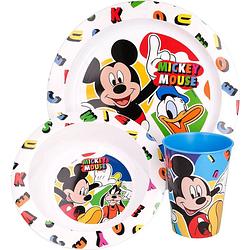 Foto van Mickey mouse 3-delig ontbijtset - lunchset - magnetronbestendig