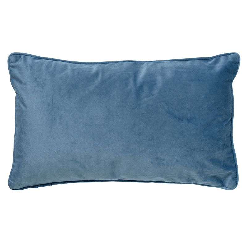 Foto van Dutch decor finn - kussenhoes velvet provincial blue 30x50 cm - blauw - blauw