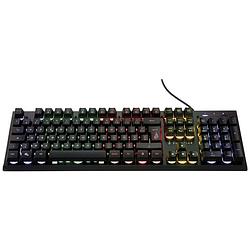Foto van Surefire gaming kingpin x2 gaming-toetsenbord kabelgebonden, usb verlicht, multimediatoetsen azerty, frans zwart