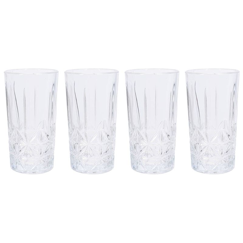 Foto van Atmos fera waterglazen - 4x - 260 ml - longdrinkglazen - vaatwasserbestendig - longdrinkglazen