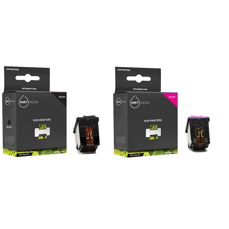 Foto van Geschikt hp 21 xl c9351ae inktcartridge zwart en hp 22 xl c9352ae inktcartridge kleur van inktmedia