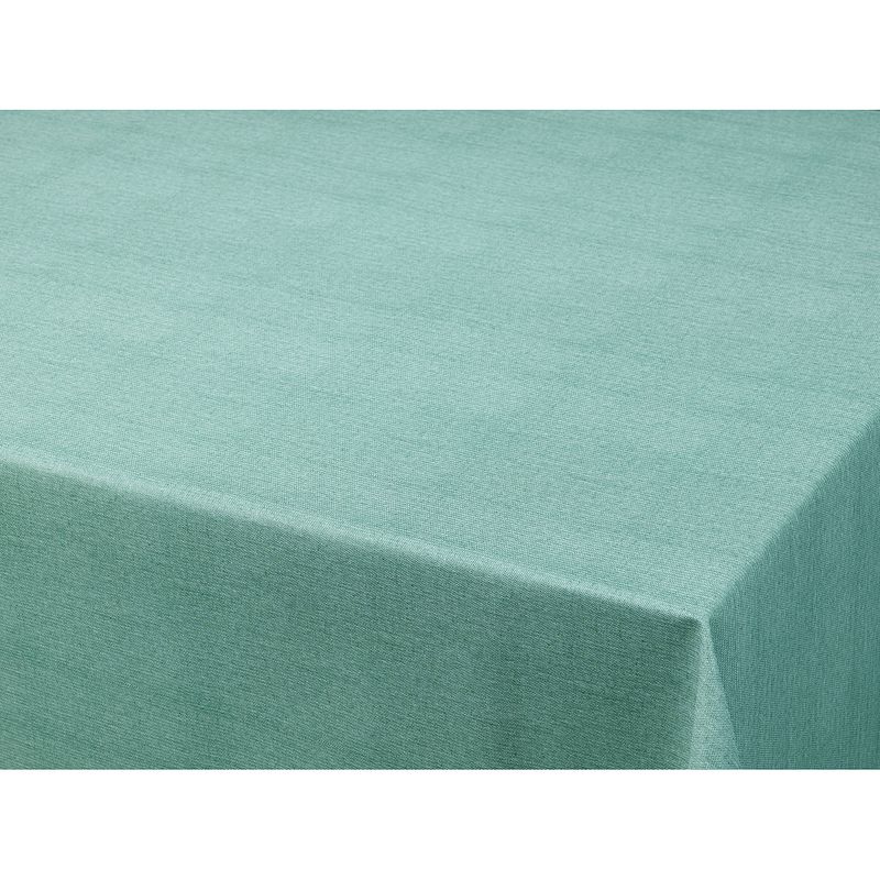 Foto van Tafelzeil/tafelkleed gemeleerd turquoise look 140 x 220 cm - tafelzeilen