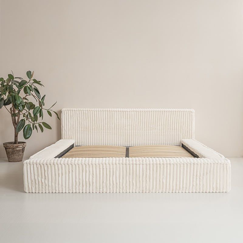 Foto van 2-persoons bedframe melody met opbergruimte - beige 140x200 cm - pocketvering - inclusief topper - dekbed-discounter.nl