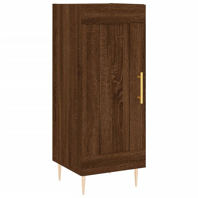 Foto van Vidaxl dressoir 34,5x34x90 cm bewerkt hout bruineikenkleurig