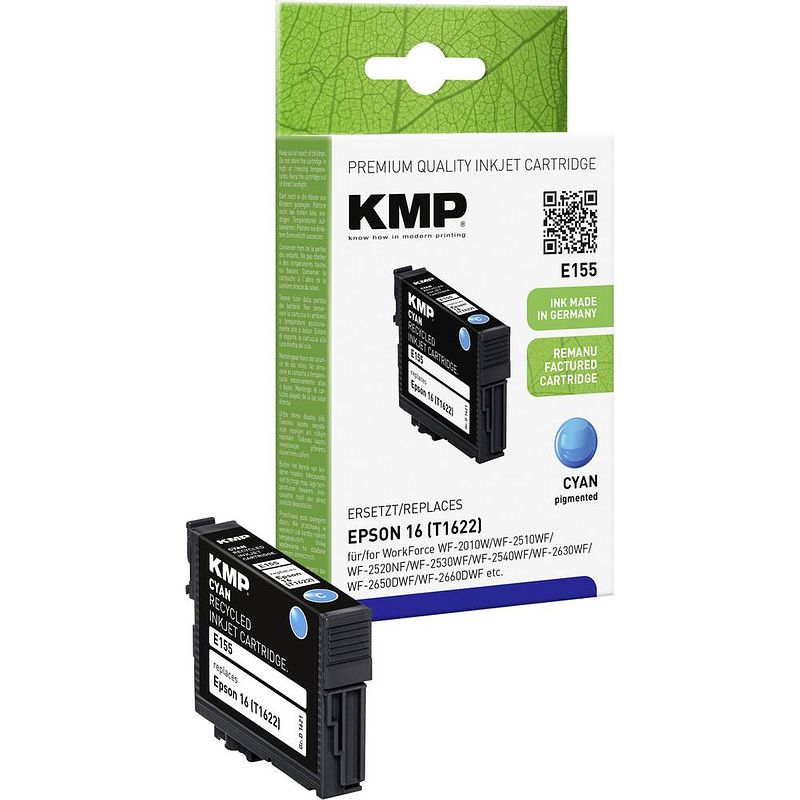 Foto van Kmp inkt vervangt epson t1622 (16) compatibel cyaan e155 1621,4803