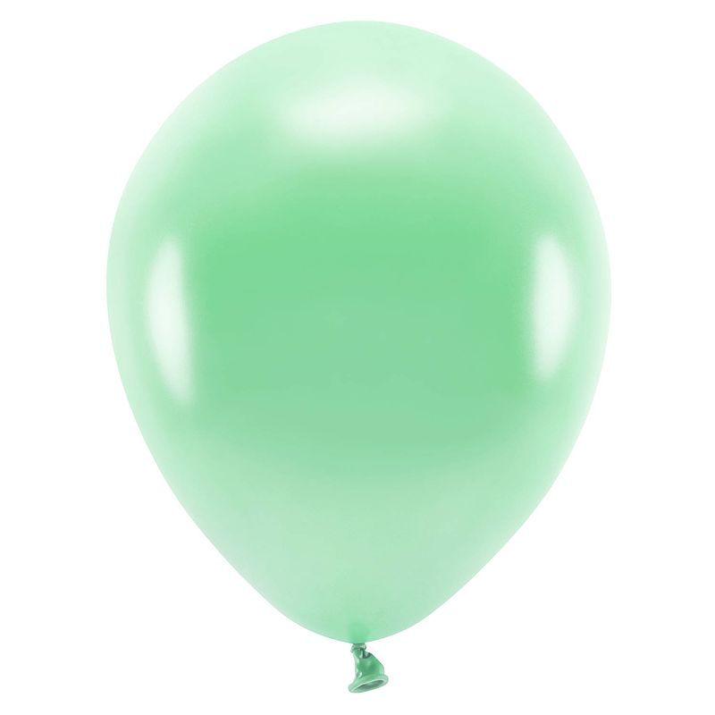 Foto van 100x mintgroene ballonnen 26 cm eco/biologisch afbreekbaar - ballonnen