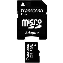 Foto van Transcend ts2gusd microsd-kaart 2 gb class 2 incl. sd-adapter