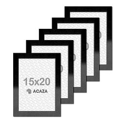 Foto van Acaza fotokader - fotolijst - set van 5- 15x20cm - mdf hout- zwart