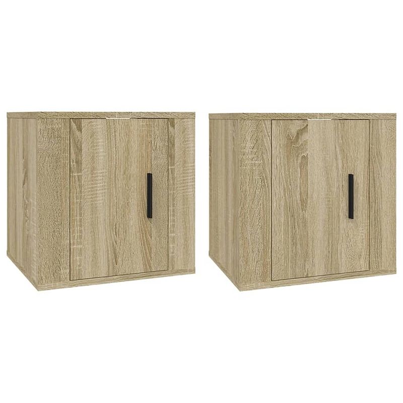 Foto van The living store tv-wandmeubel - sonoma eiken - 40 x 34.5 x 40 cm - 2 stuks