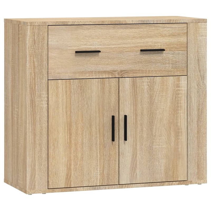 Foto van Vidaxl dressoir 80x33x70 cm bewerkt hout sonoma eikenkleurig