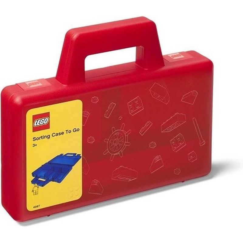 Foto van Sorteerkoffer to go, rood - lego