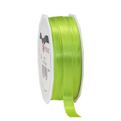 Foto van 1x luxe hobby/decoratie lime groen satijnen sierlinten 1 cm/10 mm x 25 meter - cadeaulinten