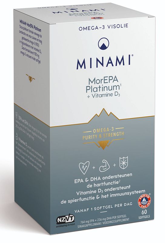 Foto van Minami morepa platinum + vitamine d3 softgels