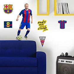 Foto van Fc barcelona iniesta - muursticker - 70 x 50 cm - multi