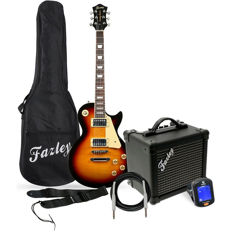 Foto van Fazley flp318 starter pack sunburst elektrische gitaar starterset