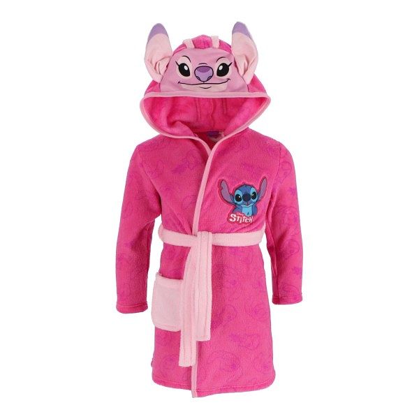 Foto van Lilo & stitch badjas roze maat 122-128