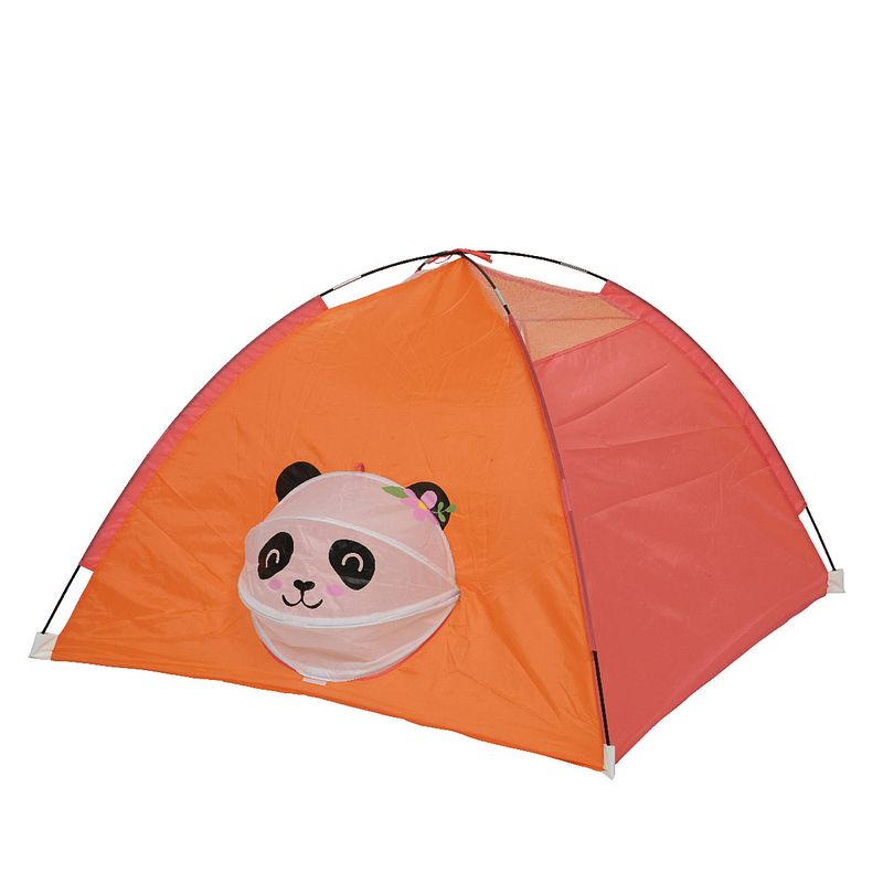 Foto van Speeltent voor kinderen panda thema - polyester - oranje - 120 x h80 cm - speeltenten