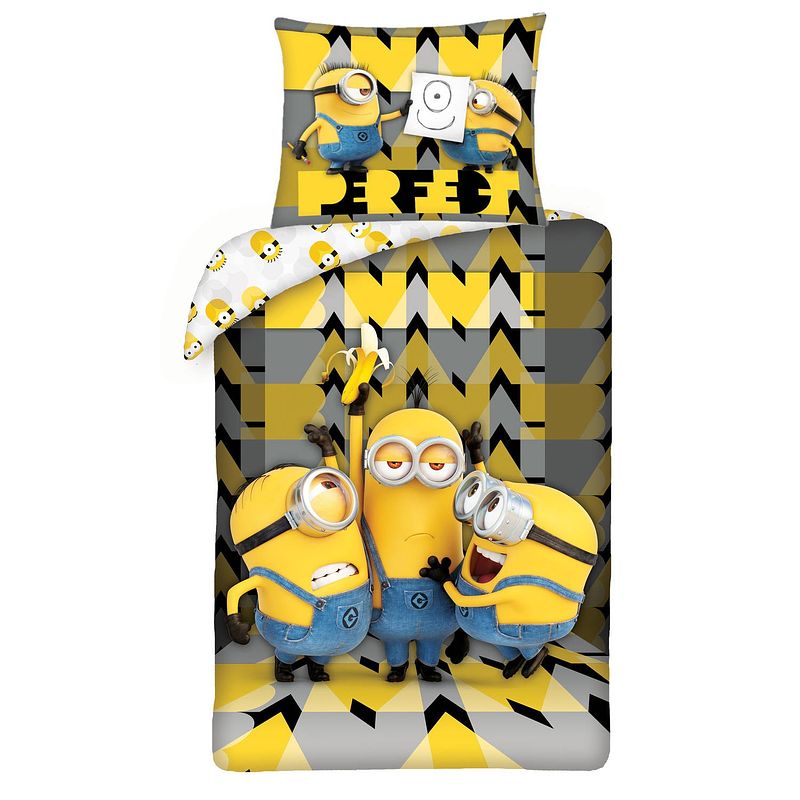 Foto van Minions dekbedovertrek banana perfect - eenpersoons - 140 x 200 cm - katoen