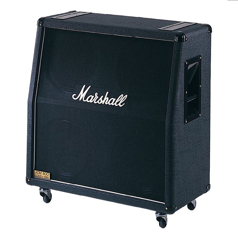 Foto van Marshall 1960av vintage 4x12 speakerkast voor gitaar angled