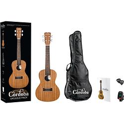 Foto van Cordoba up100 ukulele pack concert ukelele set