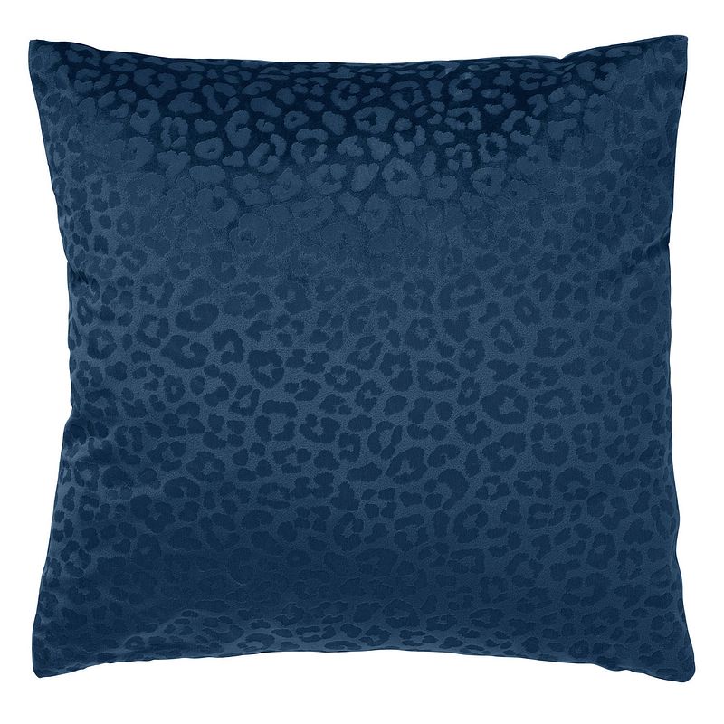 Foto van Dutch decor chessy - sierkussen met dierenprint 45x45 cm insignia blue - blauw - blauw