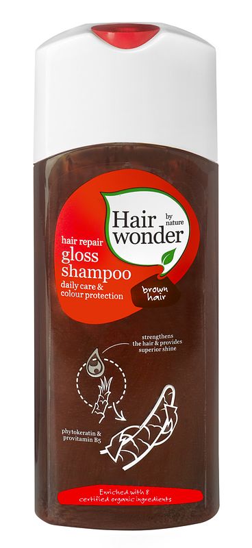 Foto van Hairwonder gloss shampoo bruin 200ml